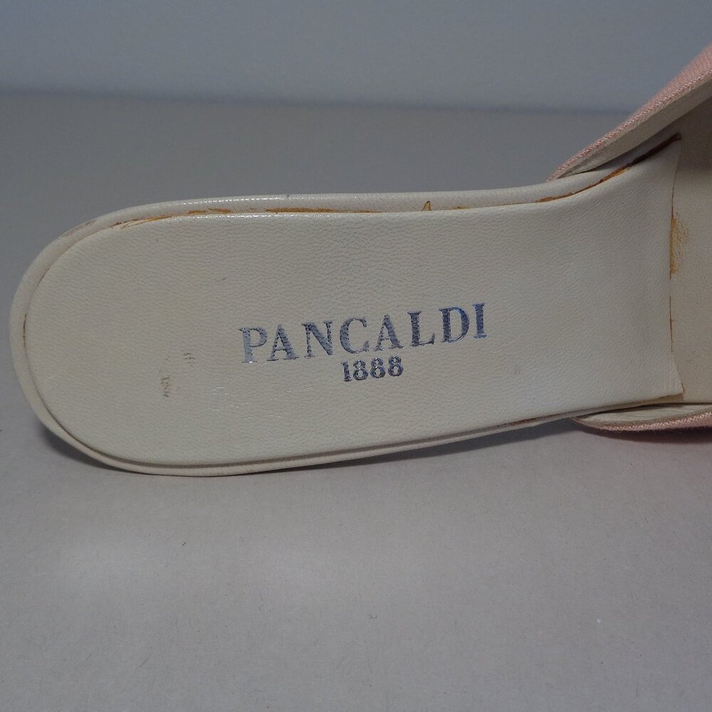 Pancaldi Size 8.5 M P3056 Coral Jeans Fabric Heeled Sandals New Women's Shoes - Picture 13 of 16